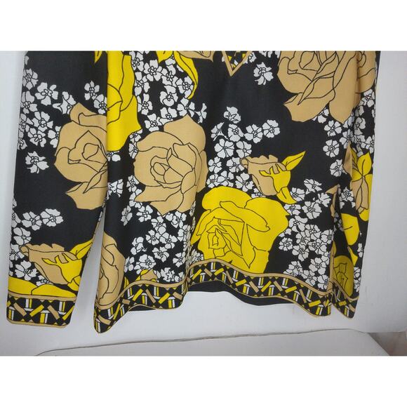 Vintage Nancy Valentine Mod Flower Power Shirt Blouse Size 14 - Picture 2 of 7